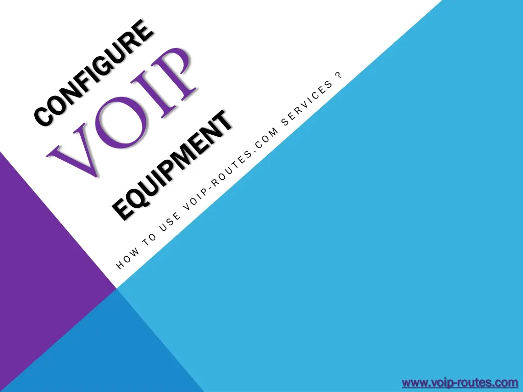 configure voip equipment