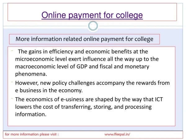 A best guide for how to submitted online payment for colle