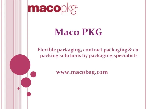 Flexible Packaging - Maco Bag