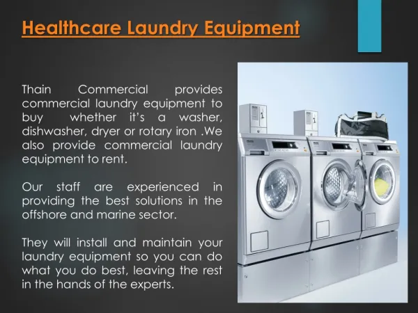 Healthcare Laundry Equipment Scotland