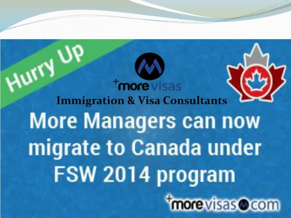 Canada FSW Program Occupation list 2014 for Managers