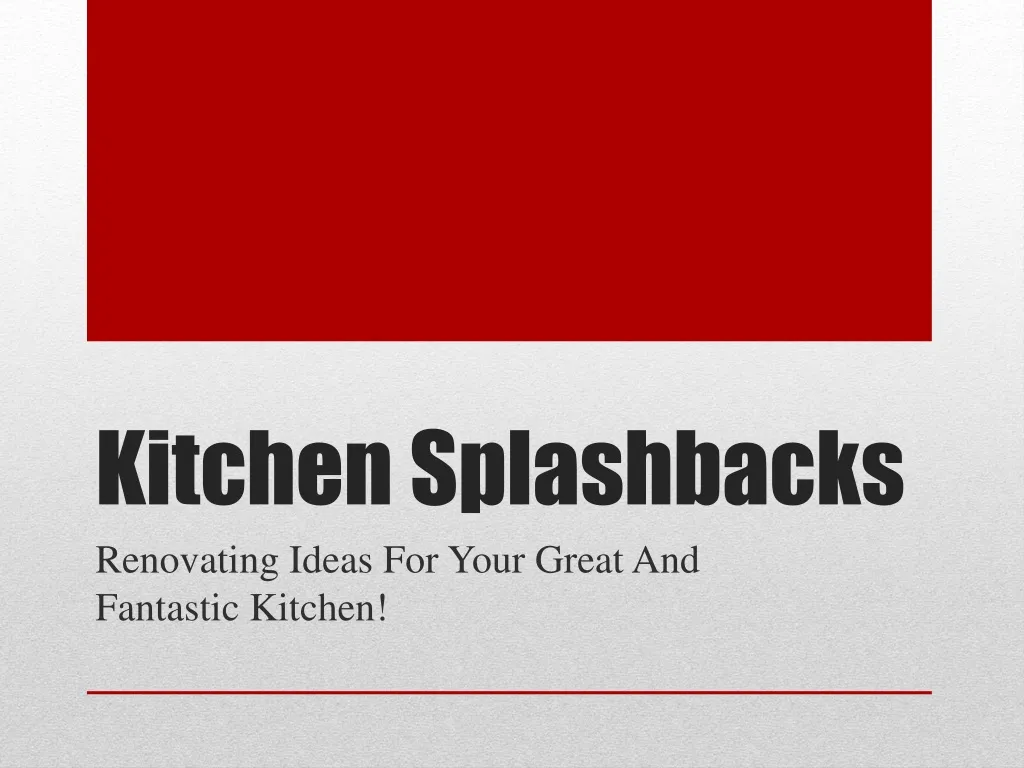 kitchen splashbacks