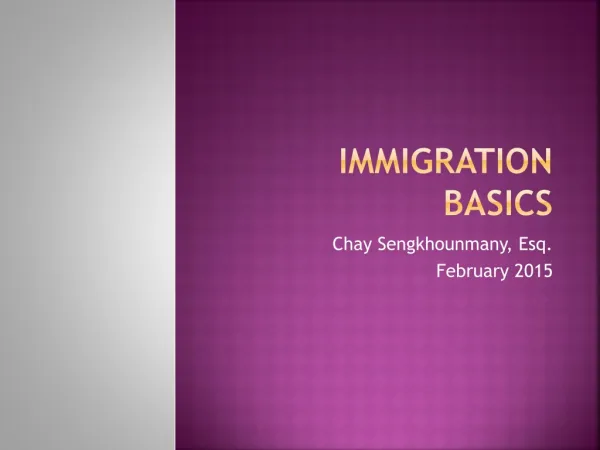 Immigration Basics