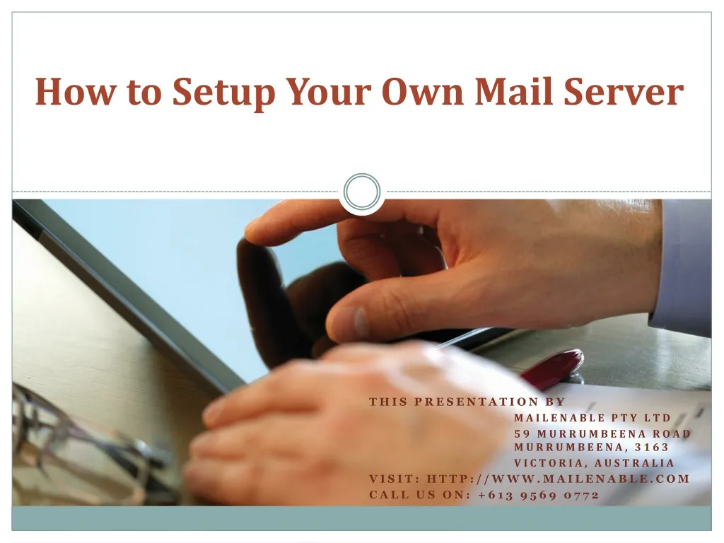 how to setup your own mail server