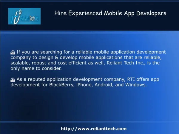 Experienced Mobile App Developers