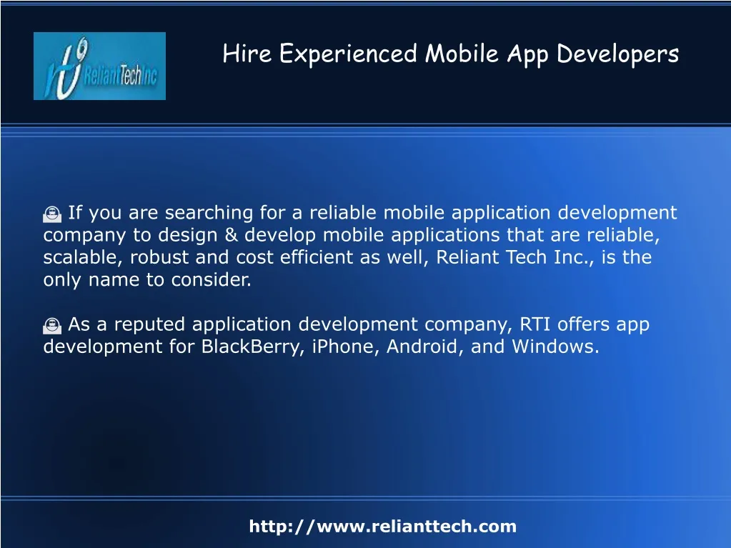 hire experienced mobile app developers