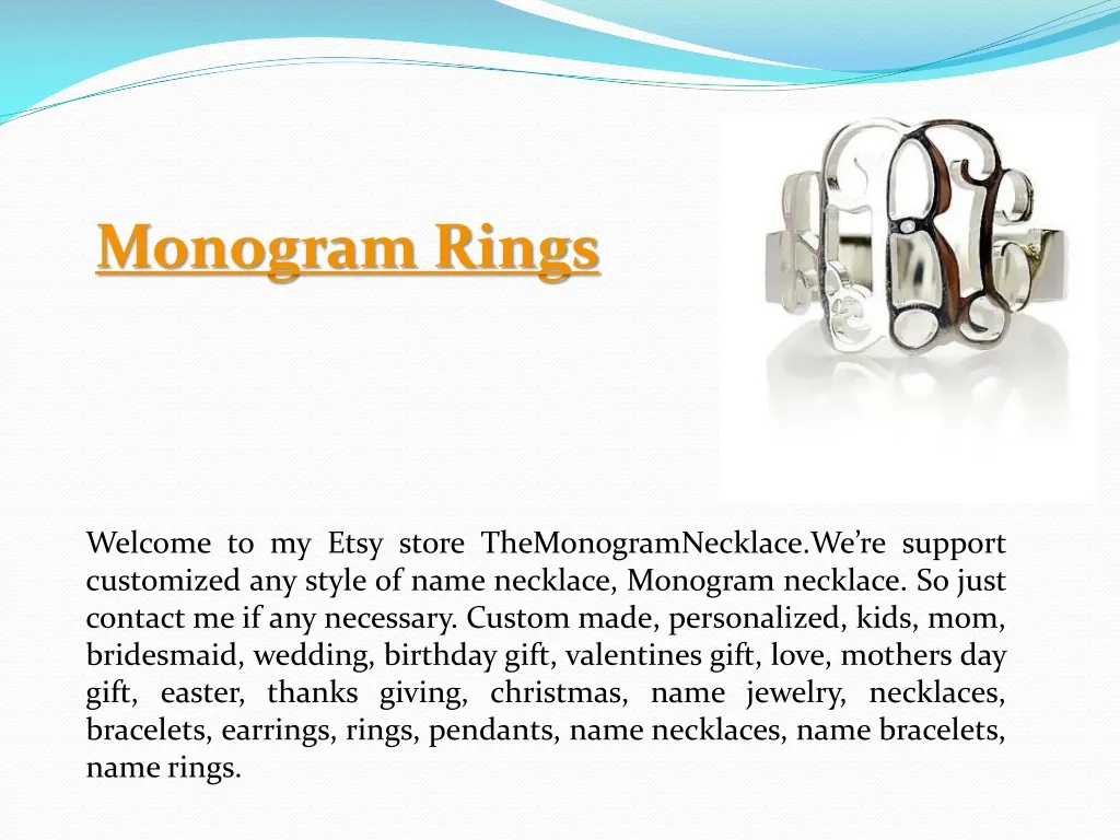 monogram rings