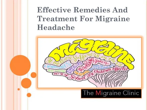 Effective Remedies And Treatment For Migraine Headache