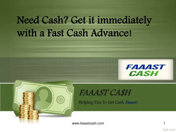 FaaastCash, A Payday Loan provider company in California