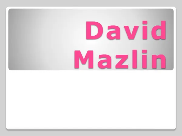 David Mazlin