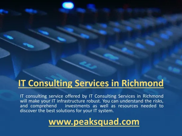 IT Consulting Services in Richmond VA