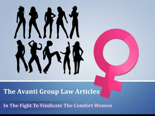 The Avanti Group Law articles The Comfort Women