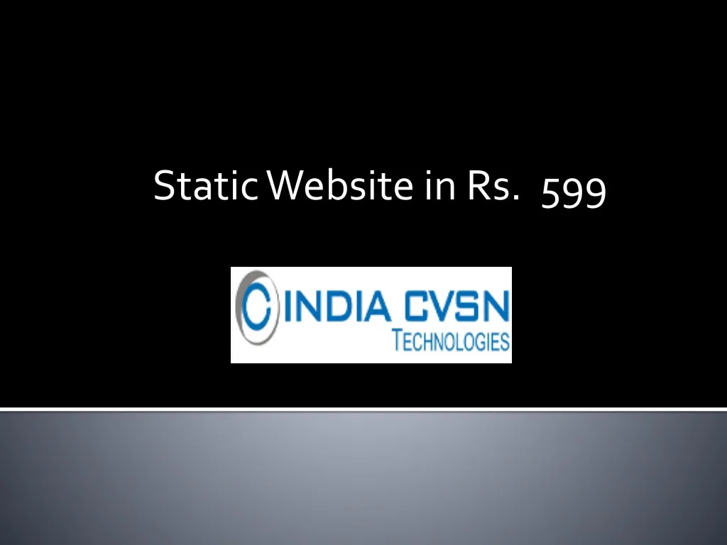 static website in rs 599