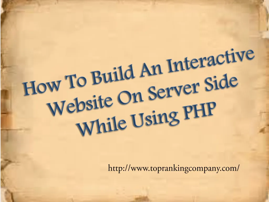 how to build an interactive website on server