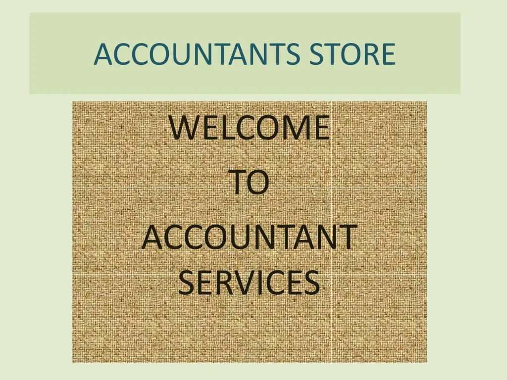 accountants store