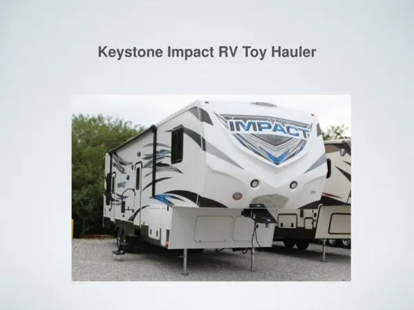 Keystone Impact RV Toy Hauler - Florida Outdoors RV