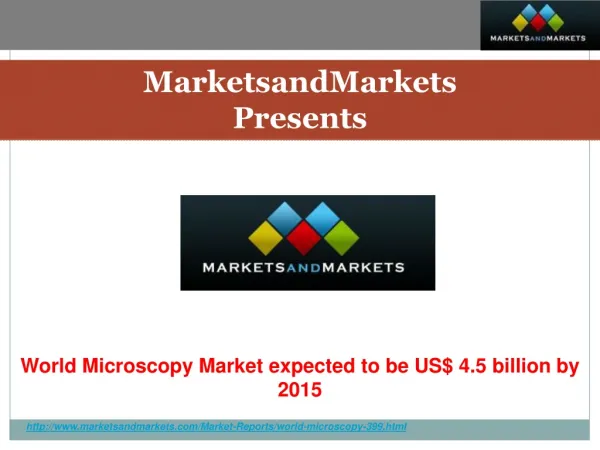 World Microscopy Market Research Report includes Microscopy Products Market, Microscopy Applications Market, Microscopy