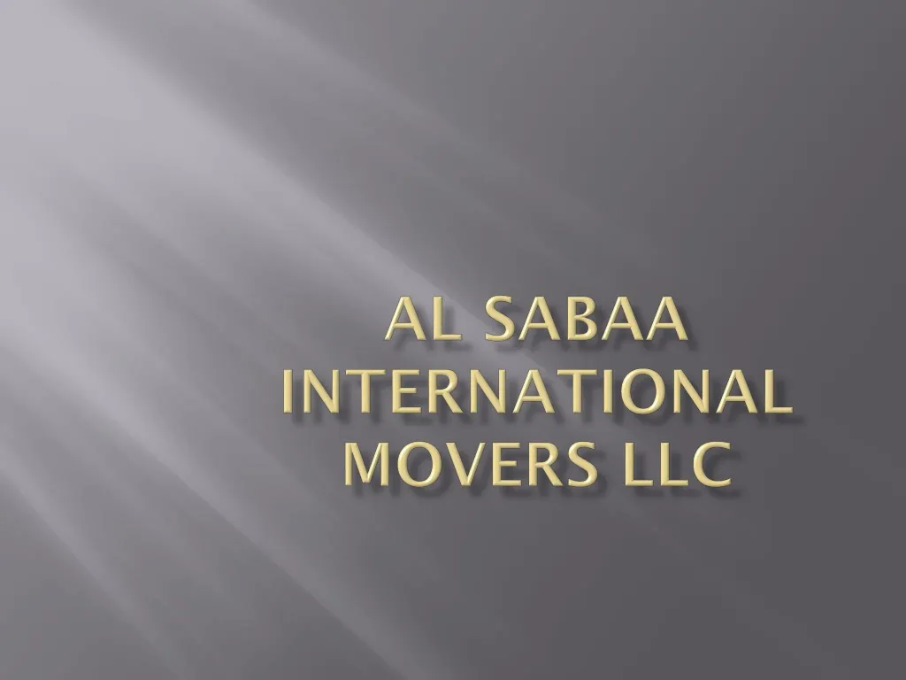 al sabaa international movers llc
