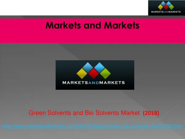 Green Solvents and Bio Solvents Market