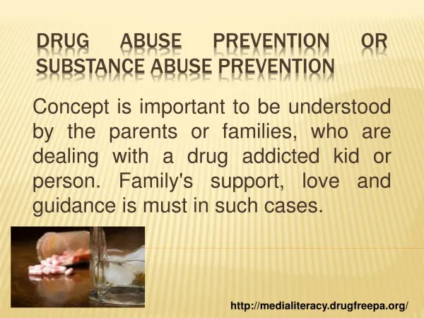 Substance abuse prevention in adolescents