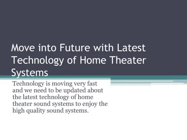 Get Your Home Theater Sound System Installed