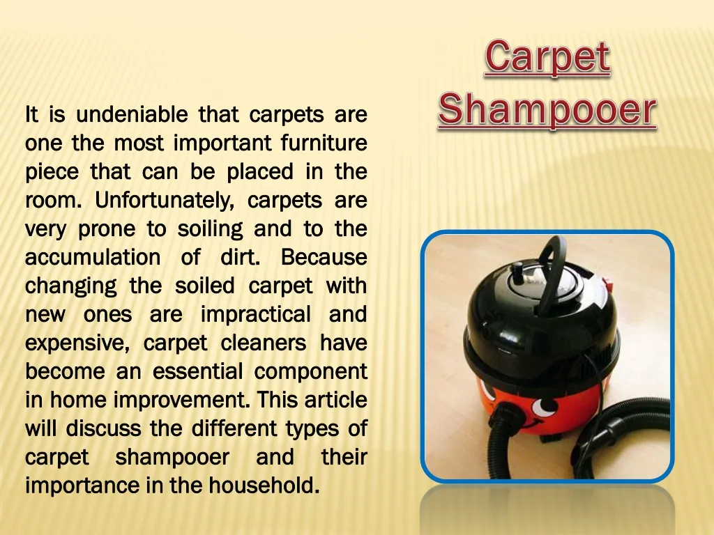 carpet shampooer