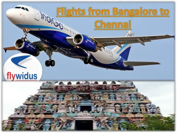 Book your cheap air tickets from Bangalore to Chennai now a