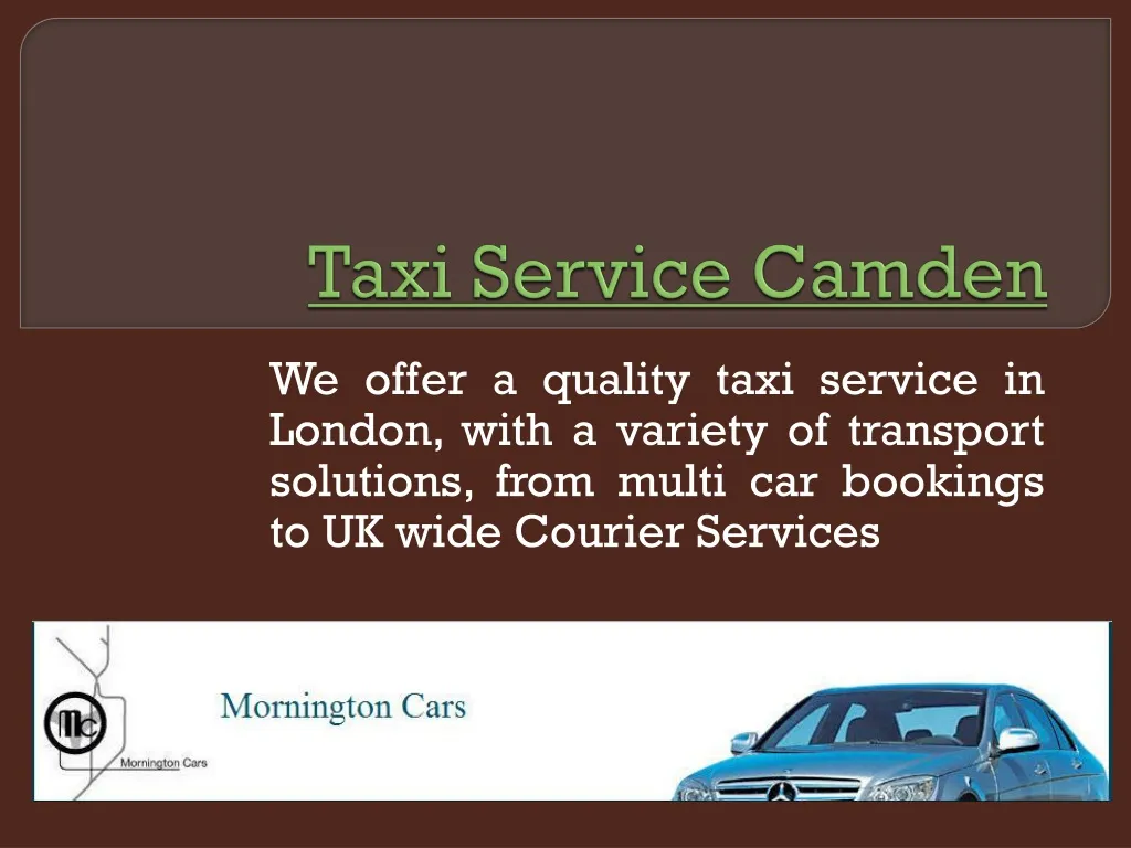 taxi service camden