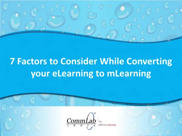 7 Factors to Consider While Converting eLearning to mLearni