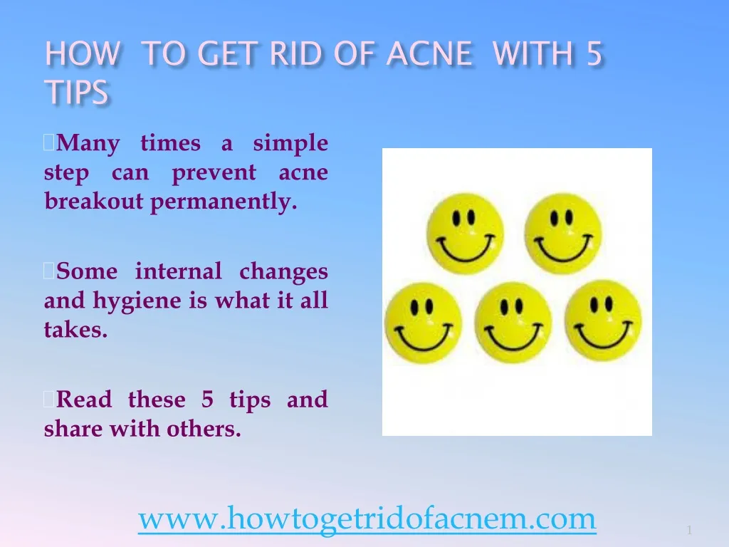how to get rid of acne with 5 tips