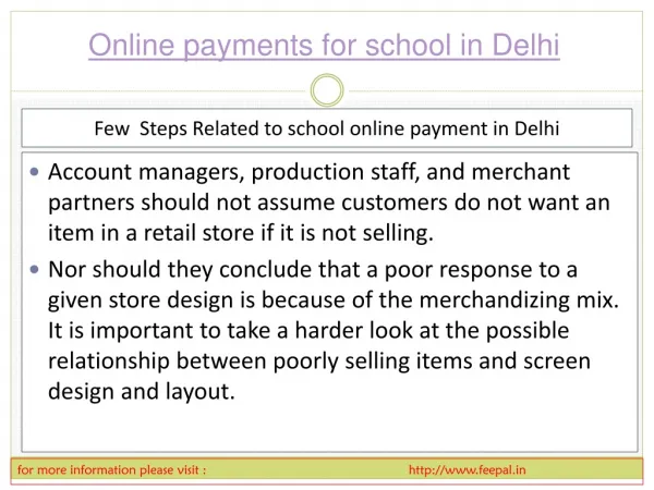 We put the latest information about online payment for schoo