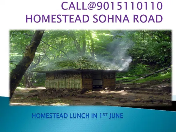 CALL@9015110110 HOMESTEAD SOHNA