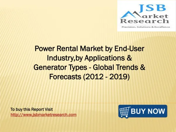 Power Rental Market by End-User Industry, by Applications