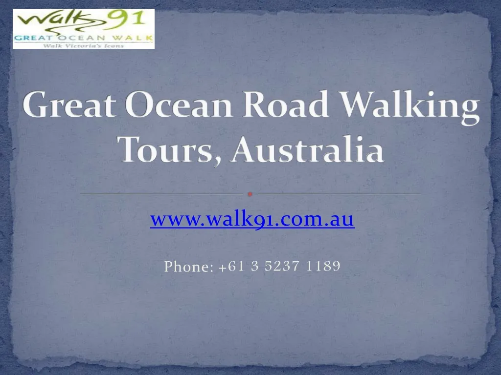 great ocean road walking tours australia