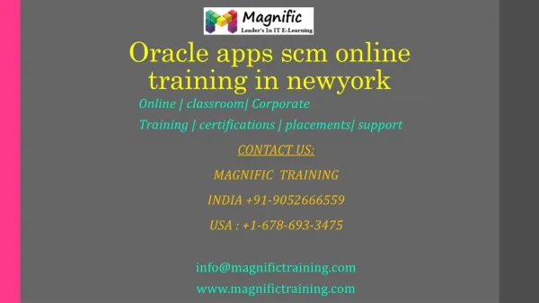 Oracle apps scm online training in newyork
