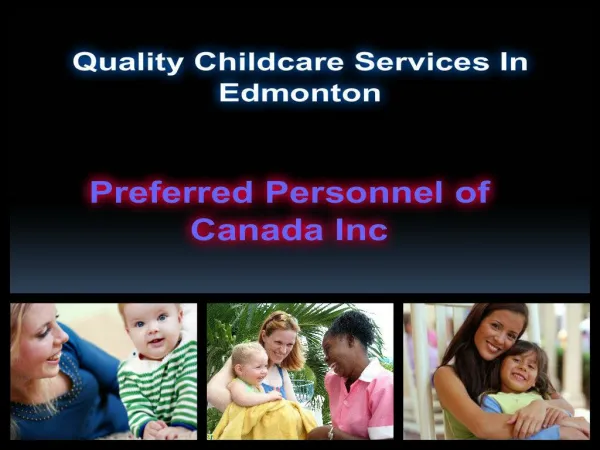 Edmonton Nanny childcare