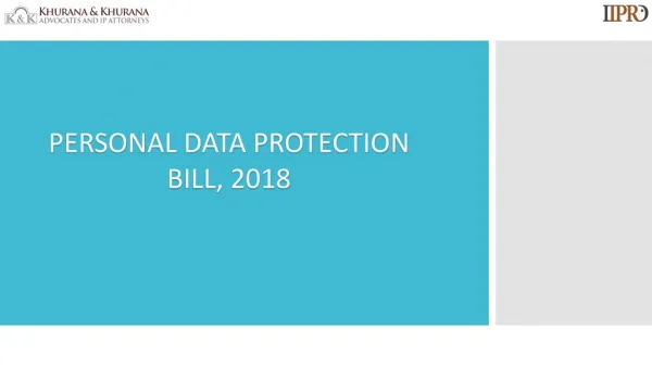 PERSONAL DATA PROTECTION BILL, 2018
