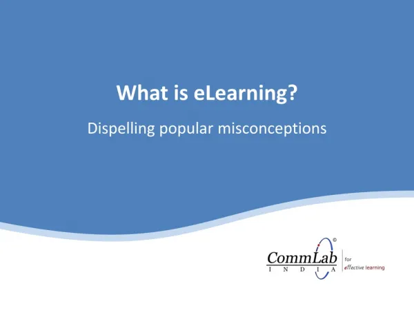 What is eLearning?