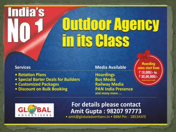 Special Offers for Out of Home Publicity in Mumbai - Global