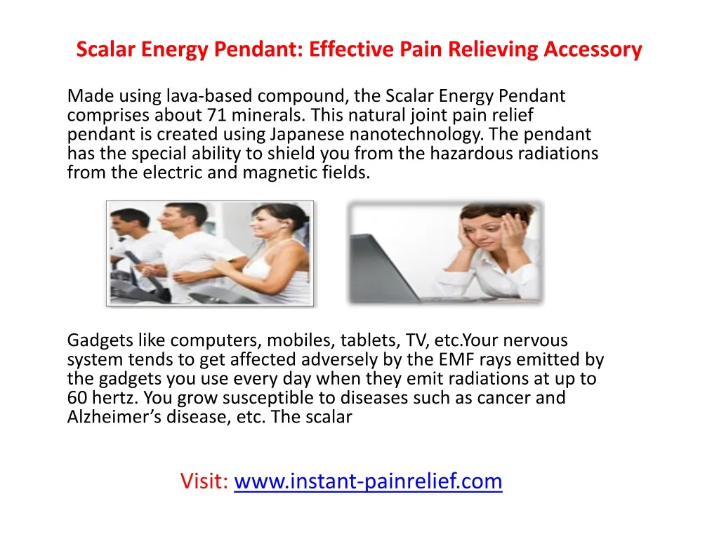 scalar energy pendant effective pain relieving accessory