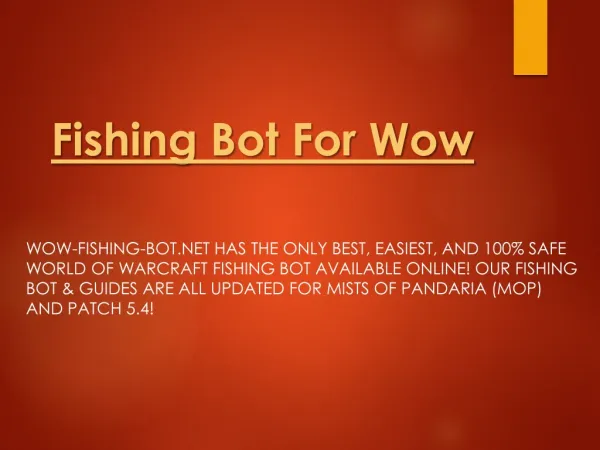 Fishing Bot For Wow