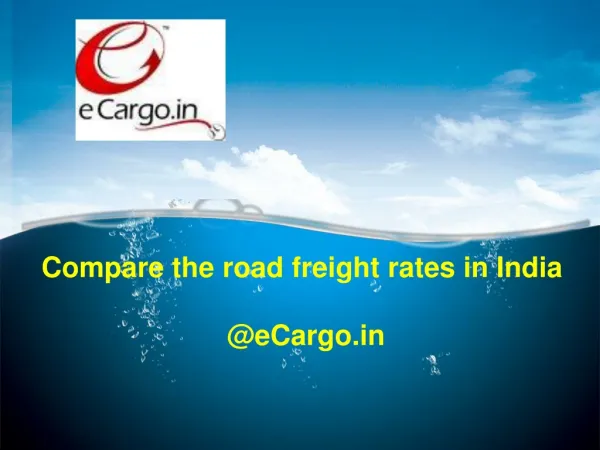 Compare the road freight rates in India