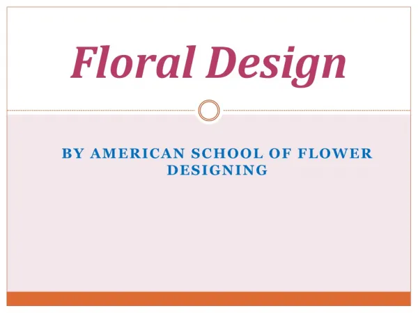 Floral Designing