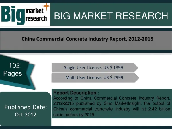 China Commercial Concrete Industry Report, 2012-2015