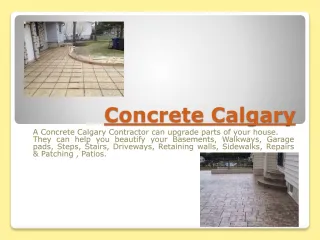 Concrete Contractor Calgary - slide 1