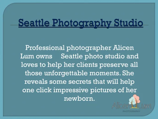 Seattle photography studio