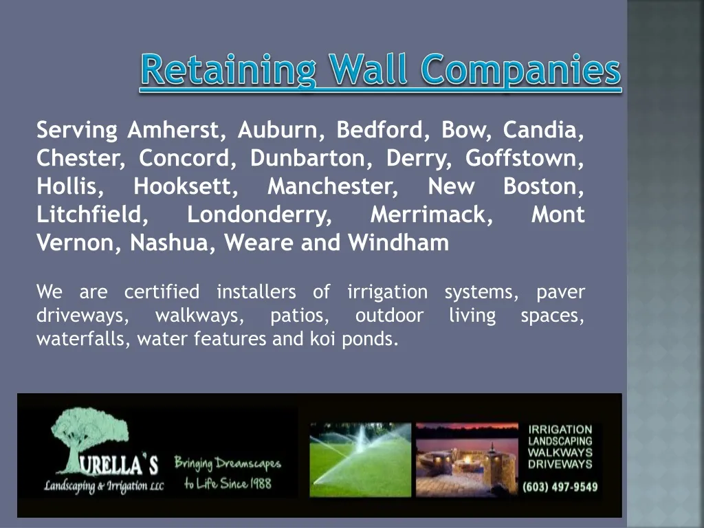 retaining wall companies
