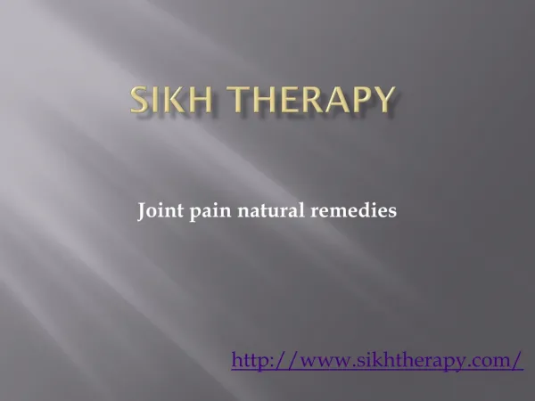 joint pain natural remedies