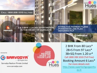 18002081010 Supertech Hues Gurgaon Sector 68 Gurgaon - slide 1