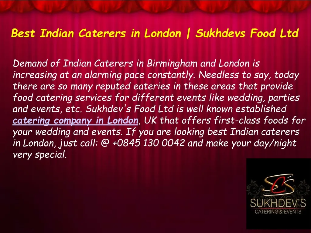 best indian caterers in london sukhdevs food ltd